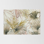 Pink Green leaf II Rug Gallery Image 2