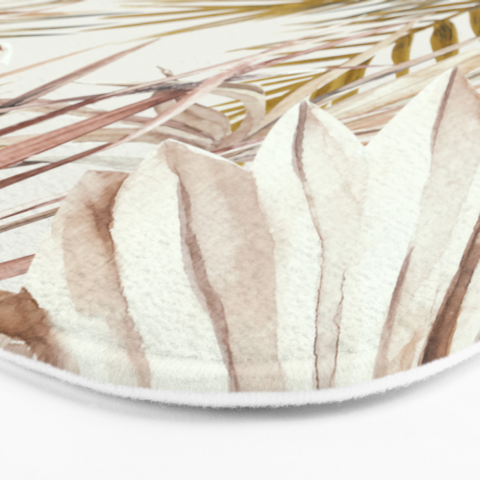 Pink Green leaf II Bath Mat Gallery Image 3