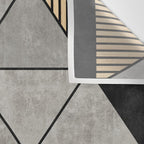 Concrete and Wood Triangles 2 Wall Tapestry Gallery Image 3