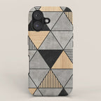 Concrete and Wood Triangles 2 iPhone Case Gallery Image 1