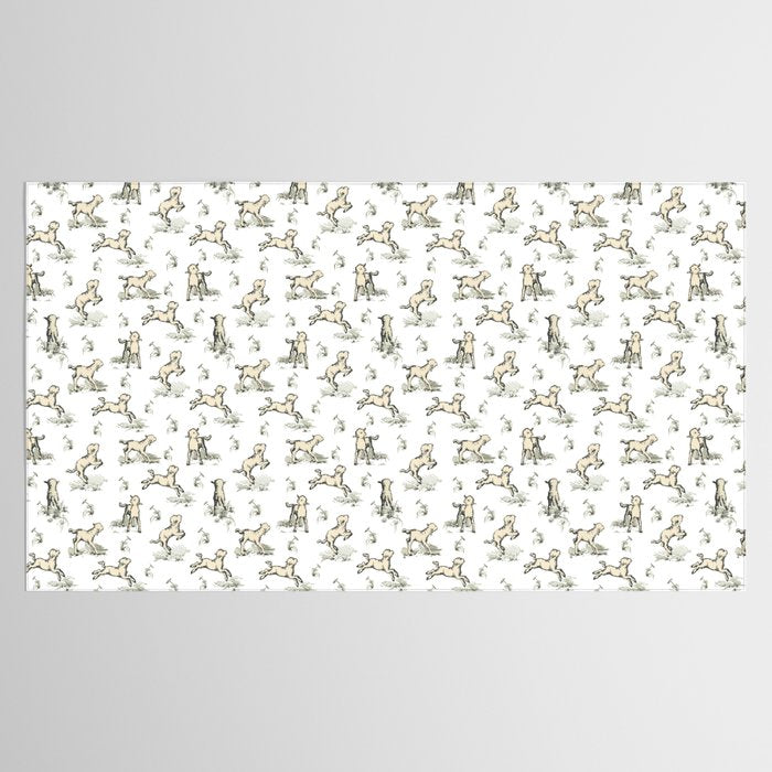 Little Sheep in Meadow - Toile pattern for Children  Tablecloth Gallery Image 2
