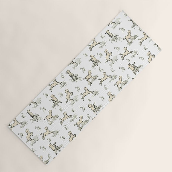 Little Sheep in Meadow - Toile pattern for Children  Yoga Mat Gallery Image 1