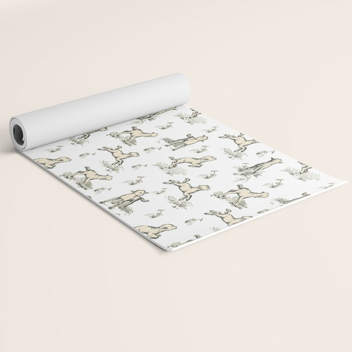 Little Sheep in Meadow - Toile pattern for Children  Yoga Mat Gallery Image 2