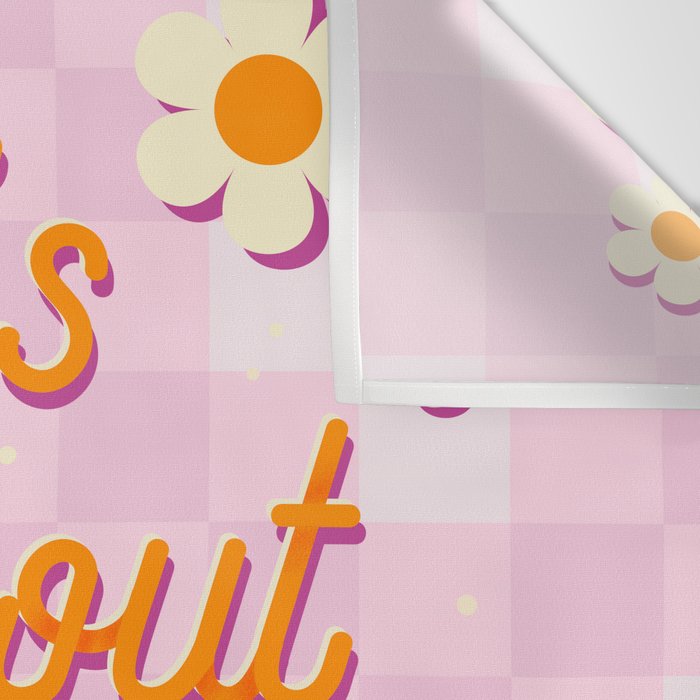Let's Hang Out Every Daisy - Plant Puns Wall Tapestry Gallery Image 3
