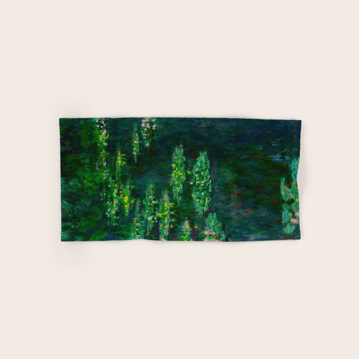 Claude Monet Impressionist Landscape Oil Painting Waterlilies Bath Towel Gallery Image 1