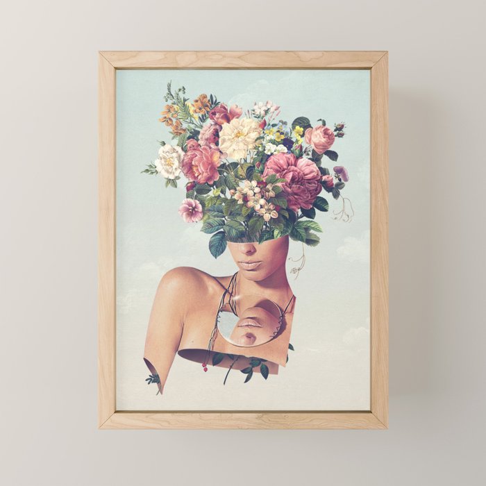 Flower-ism - Bouquet Pot Head Mini Art Print Gallery Image 1