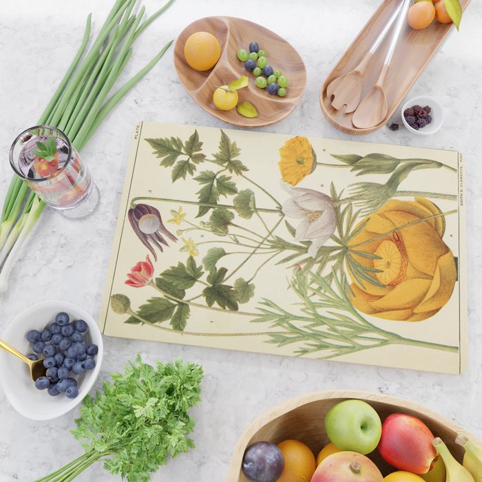 Wildflowers from "Rocky Mountain Flowers" (1914) by Edith Clements (benefitting The Nature Conservancy) Cutting Board Gallery Image 2