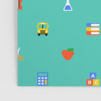 Colorful back to school sticker icon pattern Poster Gallery Image 3