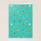 Colorful back to school sticker icon pattern Stationery Card Gallery Image 2