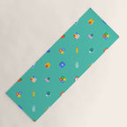 Colorful back to school sticker icon pattern Yoga Mat Gallery Image 1