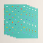 Colorful back to school sticker icon pattern Wrapping Paper Gallery Image 3