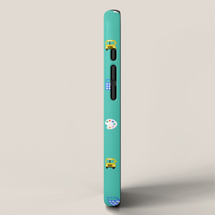 Colorful back to school sticker icon pattern iPhone Case Gallery Image 2