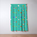 Colorful back to school sticker icon pattern Window Curtain Gallery Image 3