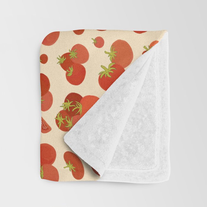 Hand Drawn Italian Roman Pomodori Tomato Classic Mediterranean Art Throw Blanket Gallery Image 3