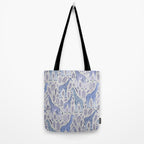 Blue Giraffe Pattern Tote Bag Gallery Image 2