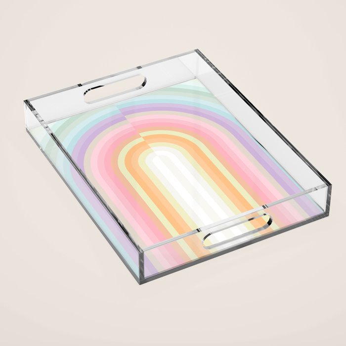 Dreamy Pastel Rainbow 1 Acrylic Tray Gallery Image 1