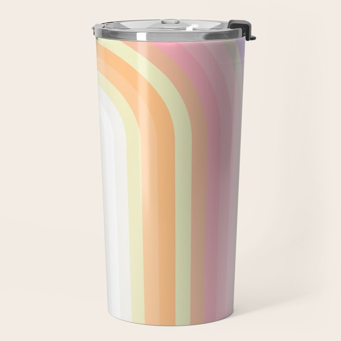 Dreamy Pastel Rainbow 1 Travel Mug Gallery Image 2