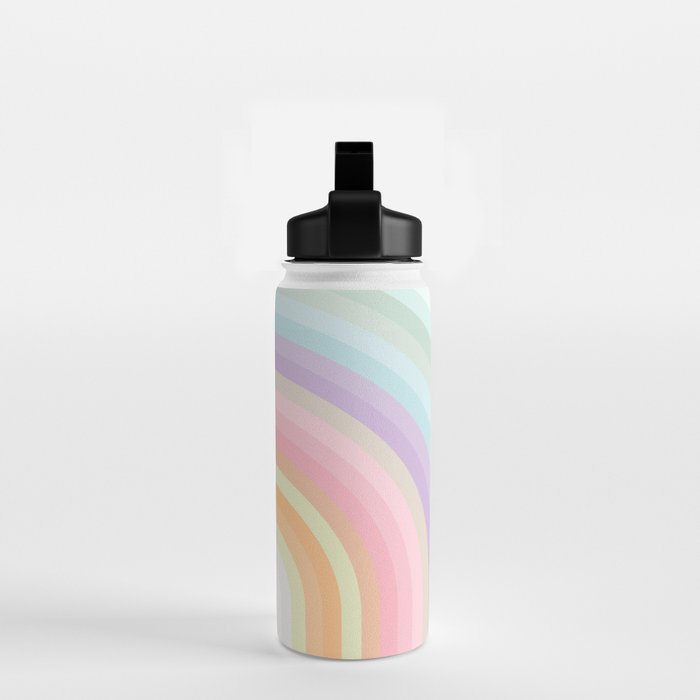 Dreamy Pastel Rainbow 1 Water Bottle Gallery Image 2