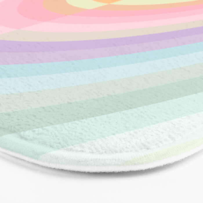 Dreamy Pastel Rainbow 1 Bath Mat Gallery Image 3