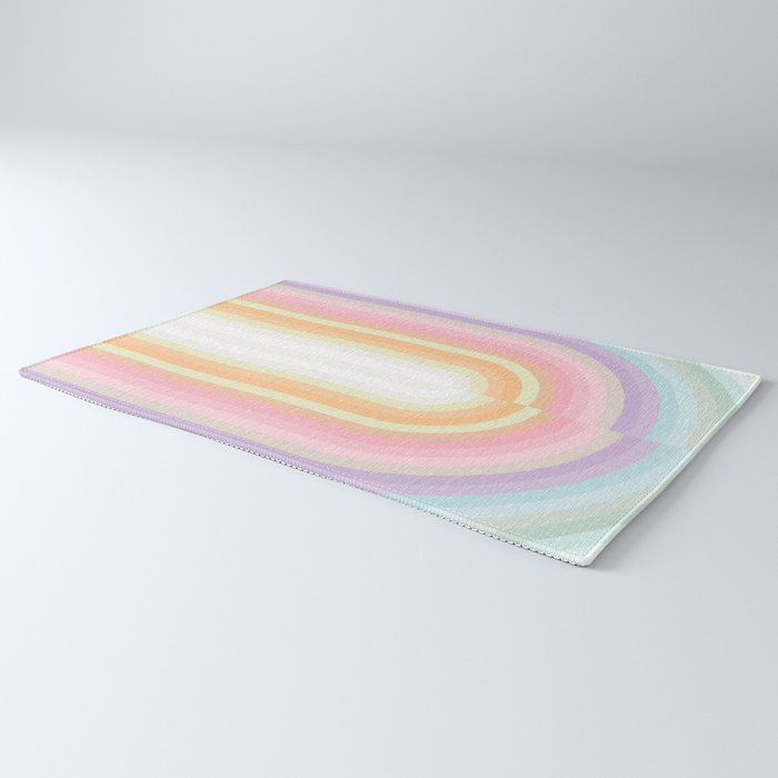 Dreamy Pastel Rainbow 1 Rug Gallery Image 3