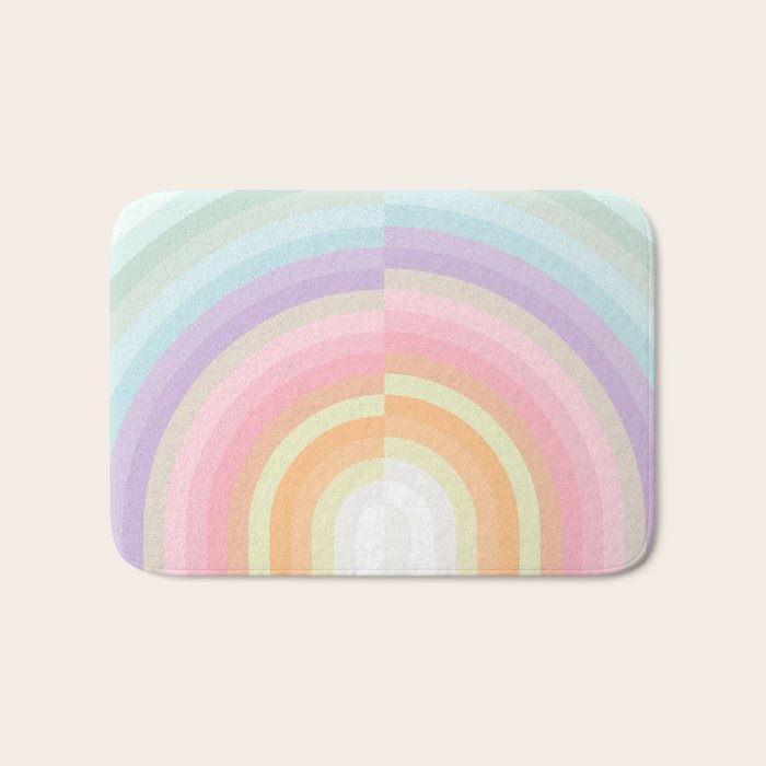 Dreamy Pastel Rainbow 1 Bath Mat Gallery Image 1