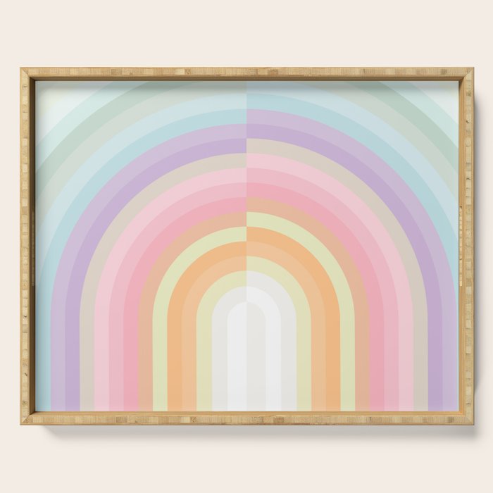 Dreamy Pastel Rainbow 1 Serving Tray Gallery Image 1