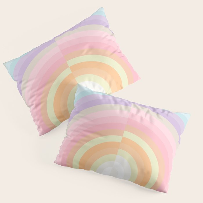 Dreamy Pastel Rainbow 1 Pillow Sham Gallery Image 3