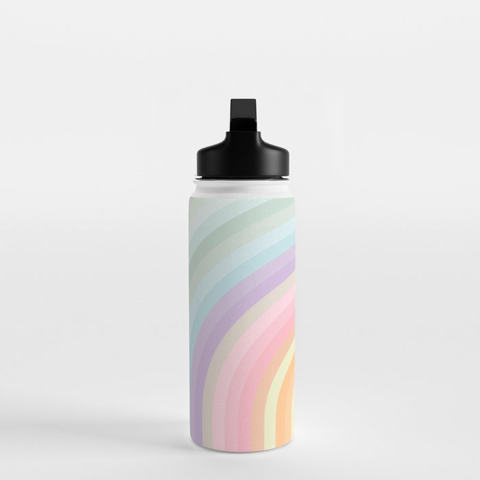 Dreamy Pastel Rainbow 1 Water Bottle Gallery Image 3