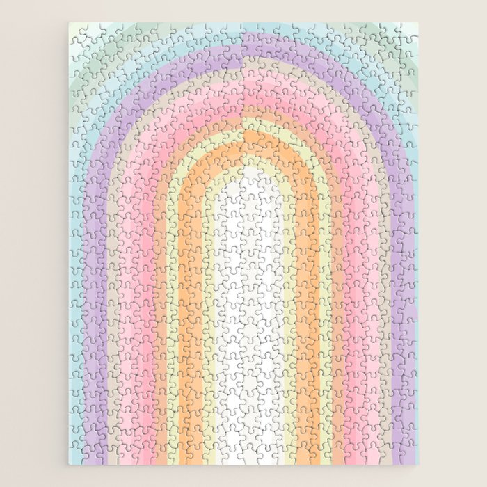 Dreamy Pastel Rainbow 1 Jigsaw Puzzle Gallery Image 1