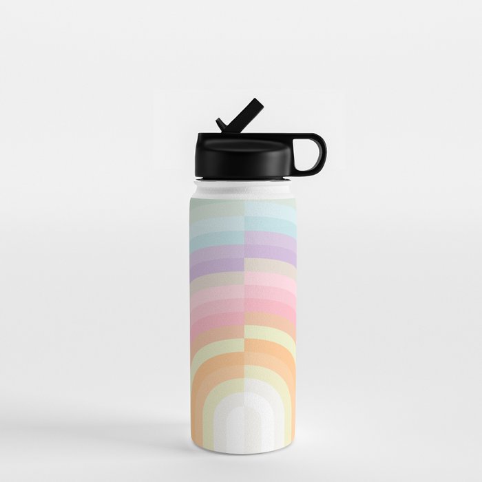 Dreamy Pastel Rainbow 1 Water Bottle Gallery Image 1