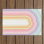 Dreamy Pastel Rainbow 1 Outdoor Rug Gallery Image 1