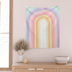 Dreamy Pastel Rainbow 1 Wall Tapestry Gallery Image 2