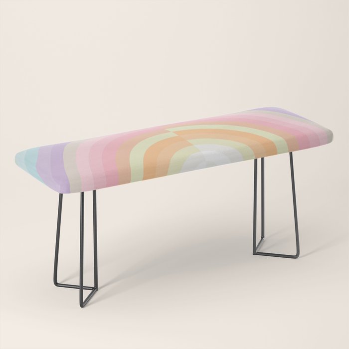 Dreamy Pastel Rainbow 1 Bench Gallery Image 1