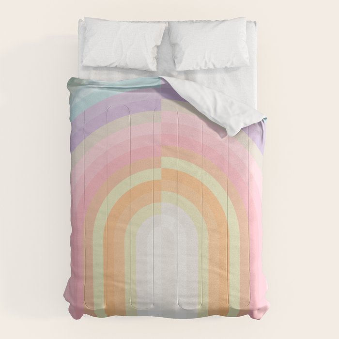 Dreamy Pastel Rainbow 1 Comforter Gallery Image 6