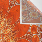 Detailed Orange Boho Mandala Wall Tapestry Gallery Image 3