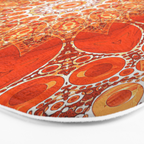 Detailed Orange Boho Mandala Bath Mat Gallery Image 3