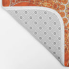 Detailed Orange Boho Mandala Bath Mat Gallery Image 2