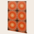 Detailed Orange Boho Mandala Wallpaper Gallery Image 2