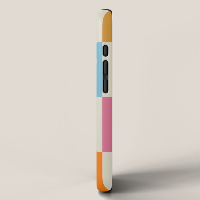 Retro floral checkerboard iPhone Case Gallery Image 2