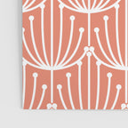 Retro Art, Floral Prints, Coral and White Poster Gallery Image 3