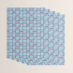 Aquarius Checkered Print Wrapping Paper Gallery Image 3