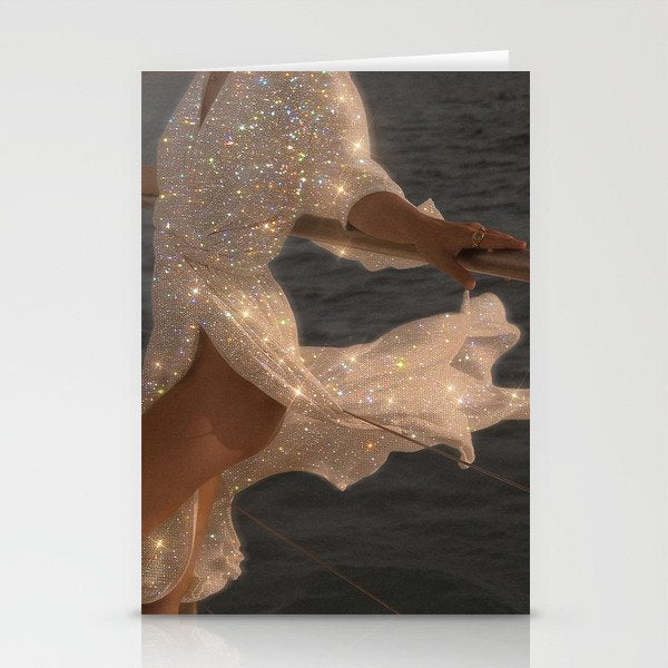 SPARKLE GLITTER DRESS | fashion | style | dress | summer | sunshine | weekend | collage | vintage |  Stationery Card Gallery Image 1