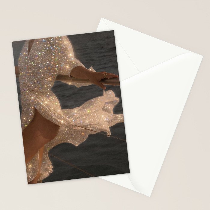SPARKLE GLITTER DRESS | fashion | style | dress | summer | sunshine | weekend | collage | vintage |  Stationery Card Gallery Image 2
