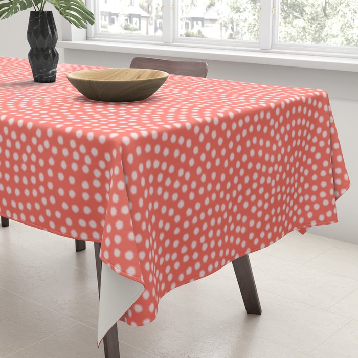 Living Coral Samekomon Spring Summer Tablecloth Gallery Image 3