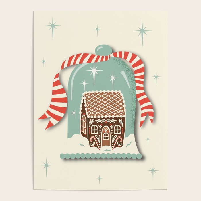 Gingerbread Village Cream Poster Gallery Image 4