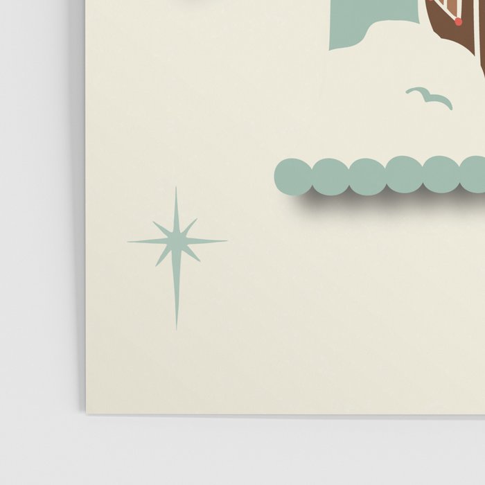 Gingerbread Village Cream Poster Gallery Image 3