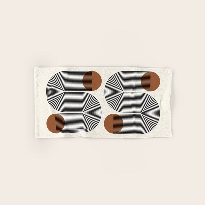 Abstraction_SUN_LINE_POP_ART_Minimalism_S001S Bath Towel Gallery Image 1
