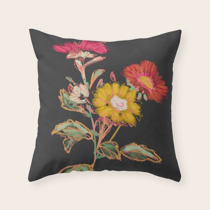 Garden Flowers 9 Throw Pillow Gallery Image 6