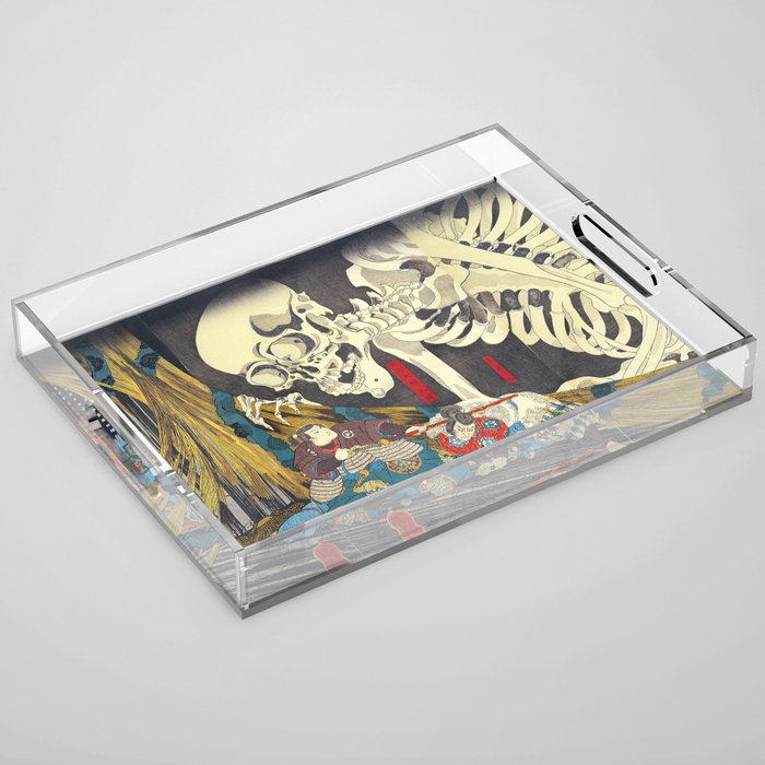 Takiyasha the Witch and the Skeleton Specter- Utagawa Kuniyoshi Acrylic Tray Gallery Image 1