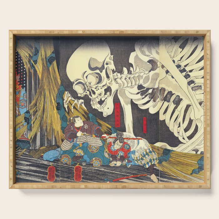 Takiyasha the Witch and the Skeleton Specter- Utagawa Kuniyoshi Serving Tray Gallery Image 1